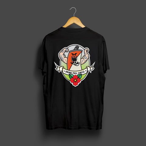 Drink Full Circle Oversized Black Tee