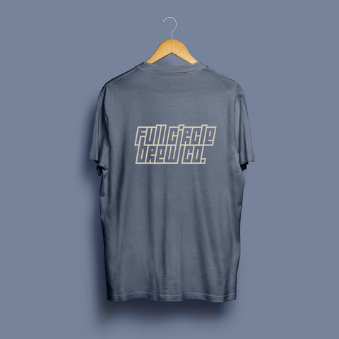 Full Circle Brew Co Oversized Faded Blue Tee