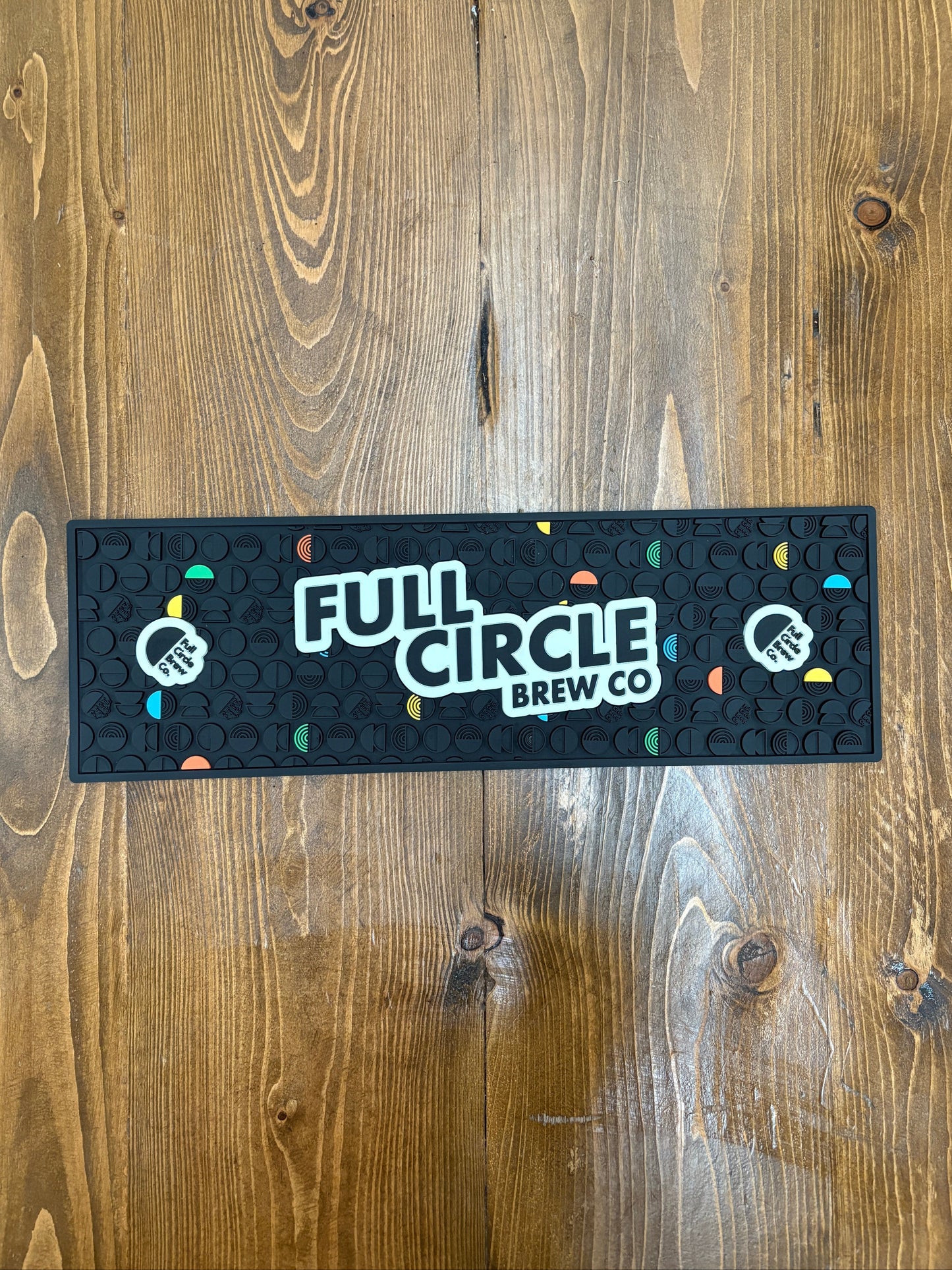 PVC branded bar runner from Full Circle Brew Co, Newcastle upon Tyne