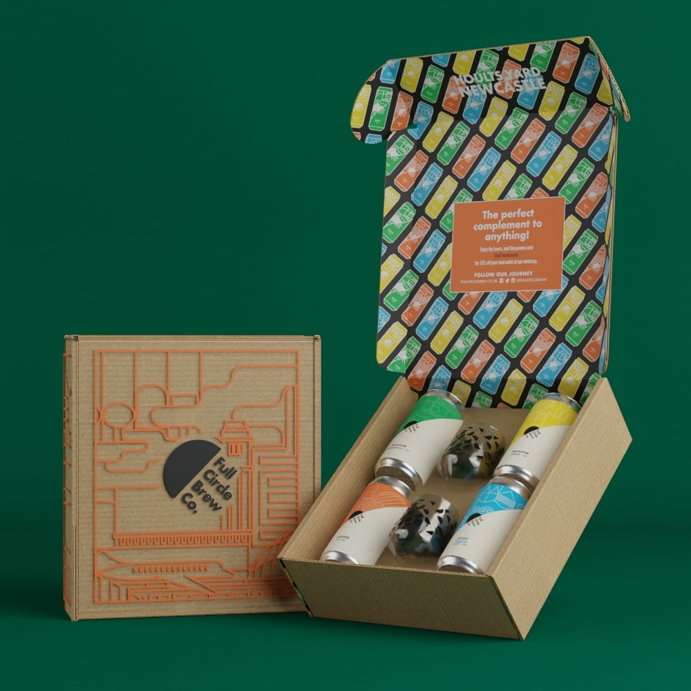 Premium Gift Box with 4 Beers & 2 Glasses