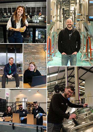 A photo collage of our team 