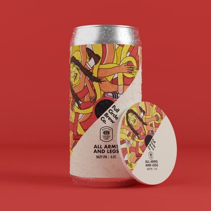 All arms and legs hazy IPA brewed in collaboration with Yamika Chief at full circle brew co in newcastle upon tyne