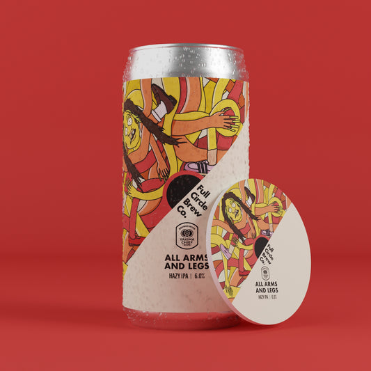 All arms and legs hazy IPA brewed in collaboration with Yamika Chief at full circle brew co in newcastle upon tyne