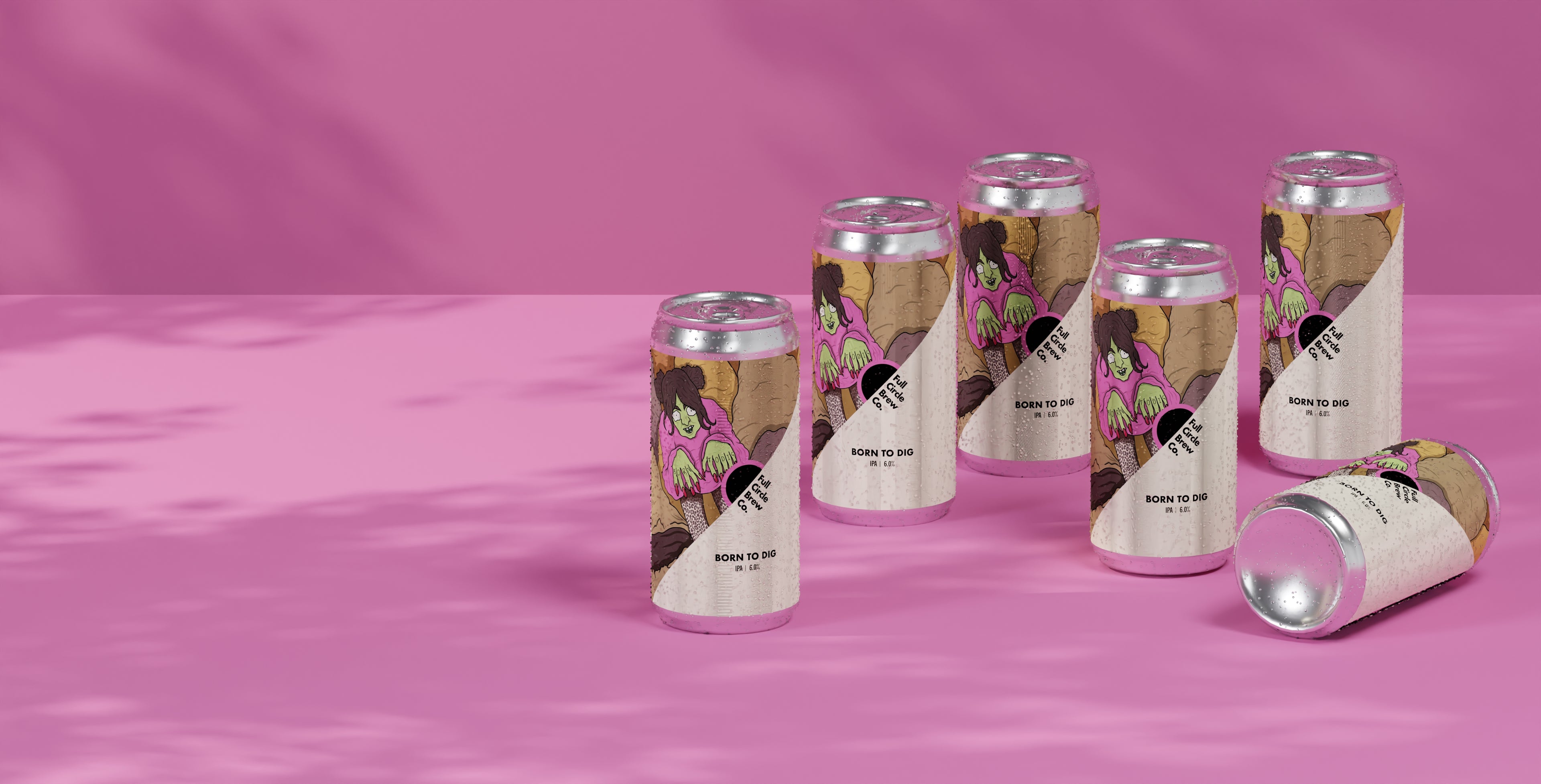 Born To Dig IPA cans from Full Circle Brew Co, Newcastle upon Tyne