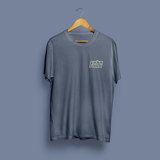Full Circle Brew Co Oversized Faded Blue Tee