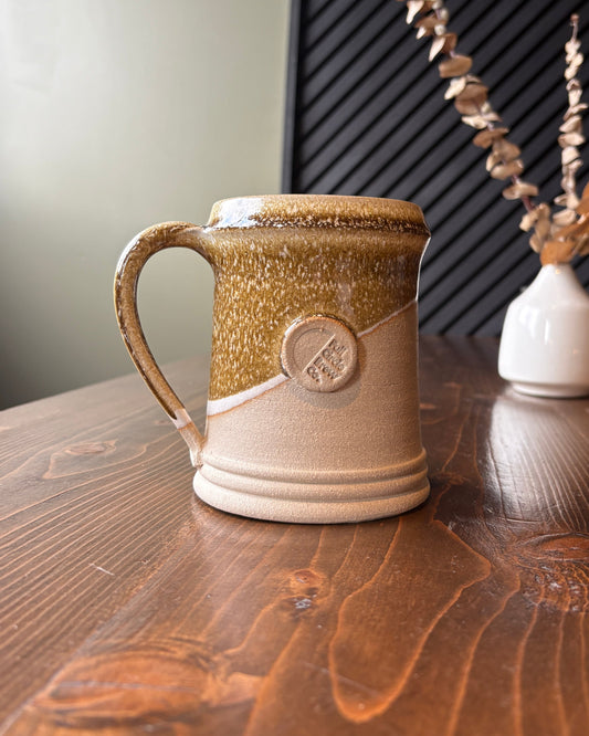 White & Ash Ceramic Tankard