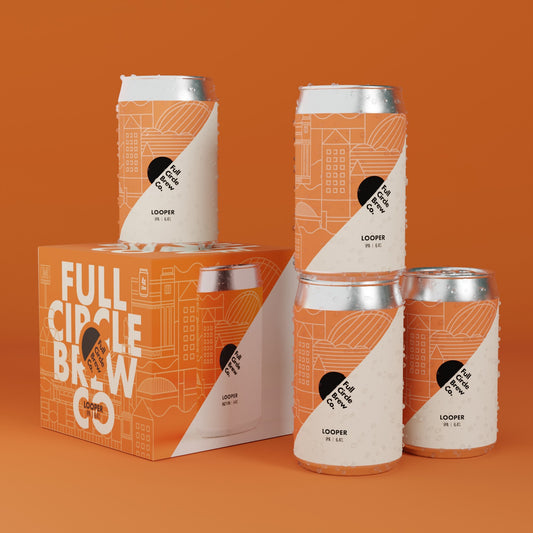 looper ipa, flagship ipa, new england ipa, 6.4% ipa, craft beer, tropical fruit ipa, citra hops, mosaic hops, cashmere hops, full-bodied ipa, handy fridge pack, canned craft beer, beer multipack, uk craft beer, brewery gift pack