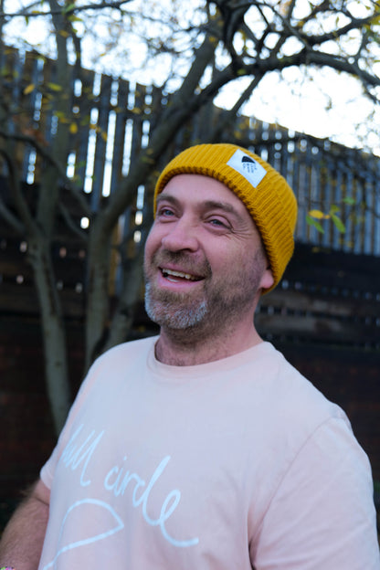 Harbour beanie by Beechfield with branded tag from Full Circle Brew Co, Newcastle upon Tyne